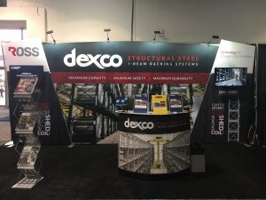 IMG_2417 Ross Technology Dexco Structural Steel I-Beam Racking at FABTECH in Las Vegas, NV